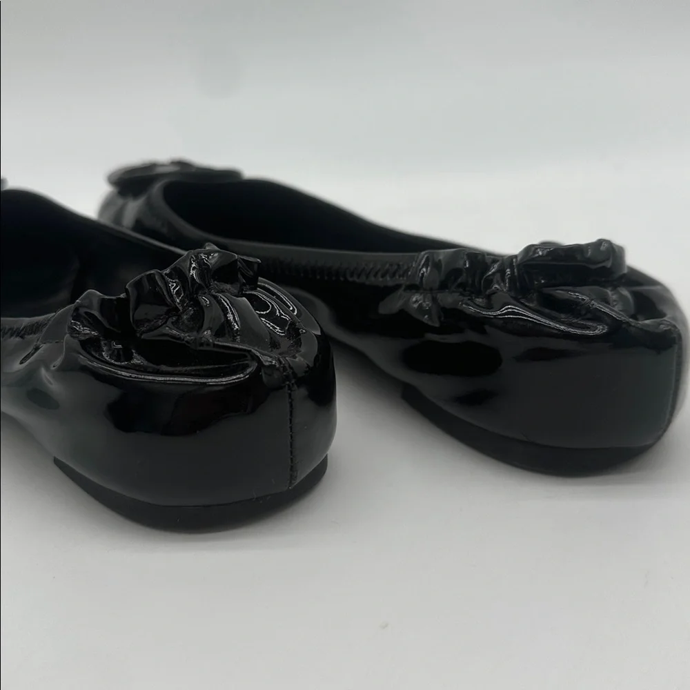 Tory Burch Reva Glossy Black Flats Women’s Size 8